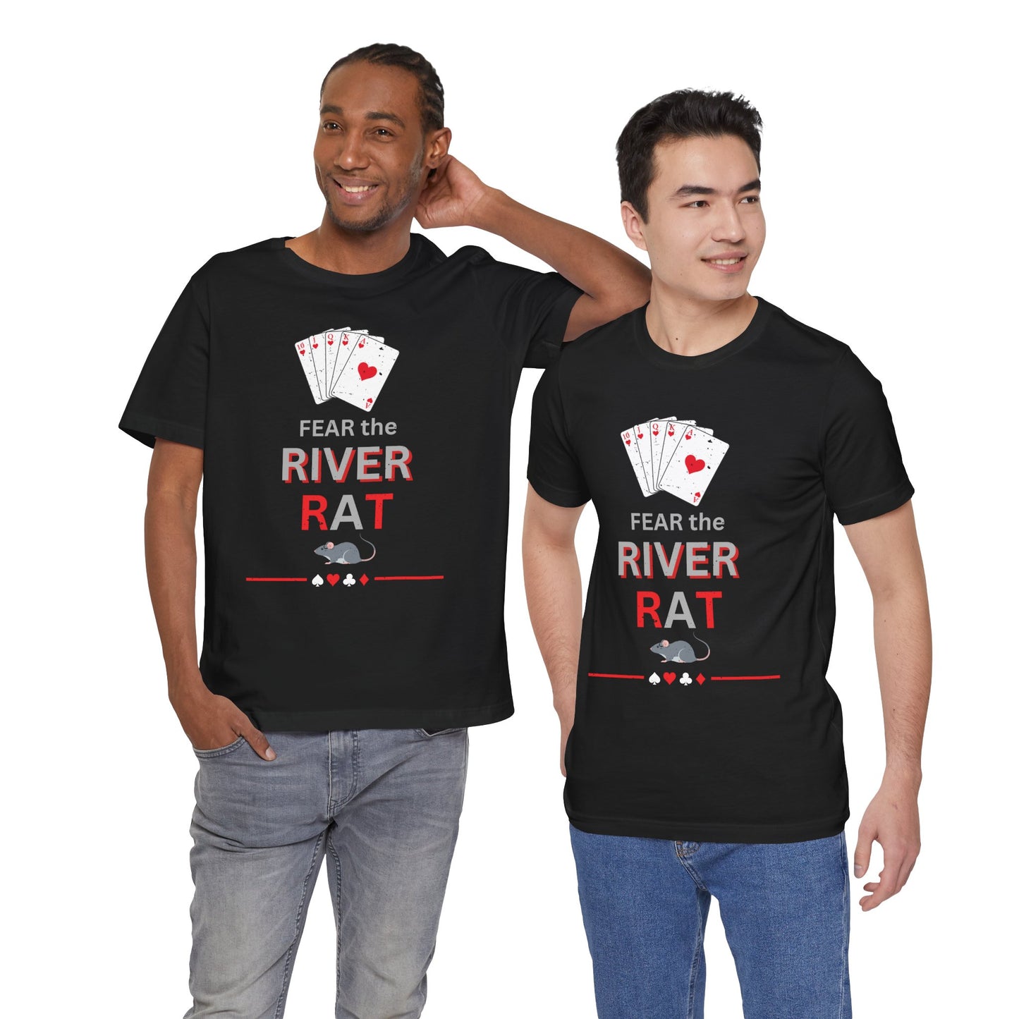 Fear the River Rat Poker T‑Shirt – Funny Card Player Tee